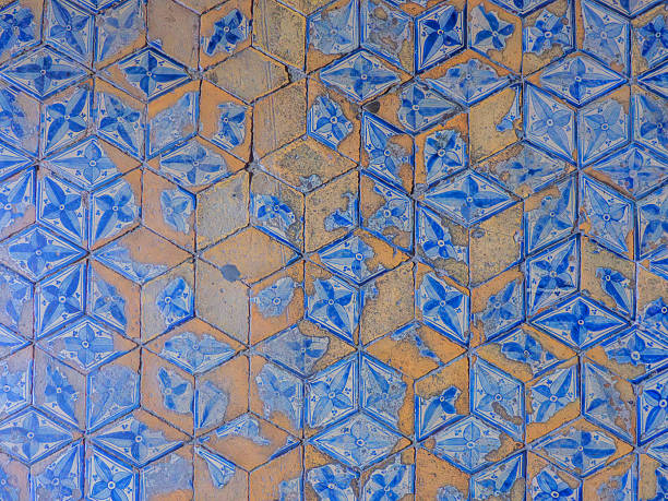 istock Background of blue ancient floor tiles 2223788716