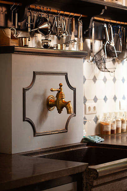 istock Antique brass sink and faucet 2223789651