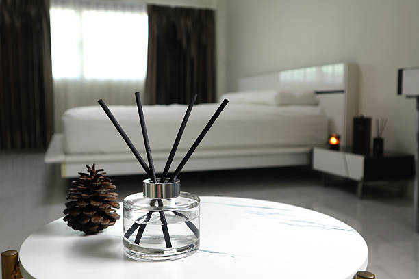 istock luxury aroma reed diffuser air freshener on table in nice design bedroom to create good relax ambient home house decoration 2223795559