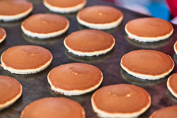 Delicious Pancakes on a Griddle, Perfectly Cooked and Ready to Serve