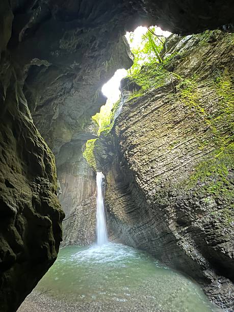 istock Big Kozjak waterfall or Kozjak waterfall (Kobarid, Slovenia) - Gross Kozjak-Wasserfall oder Kozjak Wasserfall  (Slowenien) - Veliki Kozjak ali slap Kozjak (Slovenija) Kozjakfall 2223799137