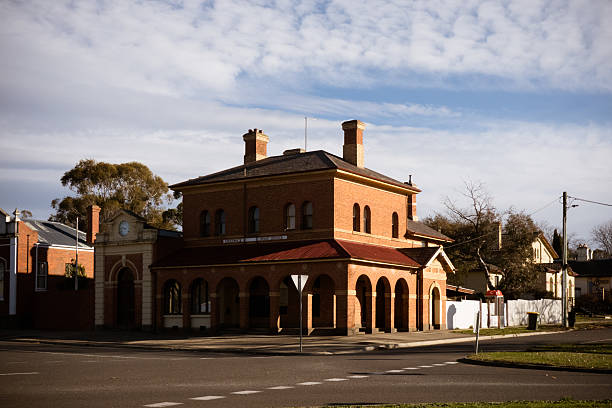 CRESWICK, AUSTRALIA - JULY 5 2025: The historic town of Creswick near Ballarat on a cold winter's afternoon in Victoria, Australia