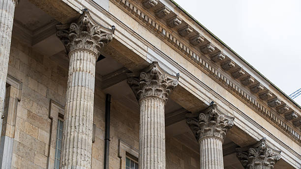 istock Classical architectural details of ornate Corinthian columns and cornice 2223800928