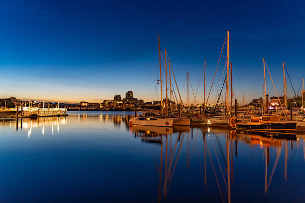 istock Inner Harbour with boats at evening in Victoria, Canada 2223801129