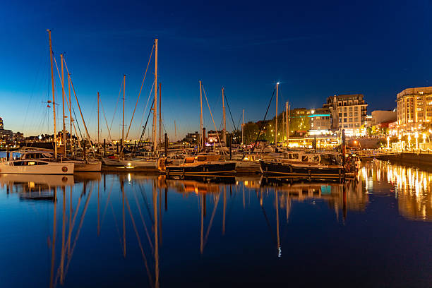 istock Inner Harbour with boats at evening in Victoria, Canada 2223801130