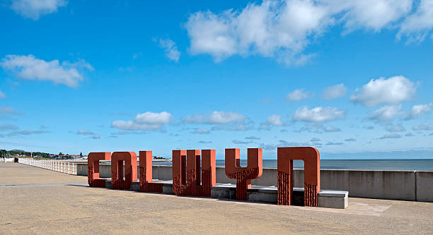 View of the large Colwyn sign in North Wales
