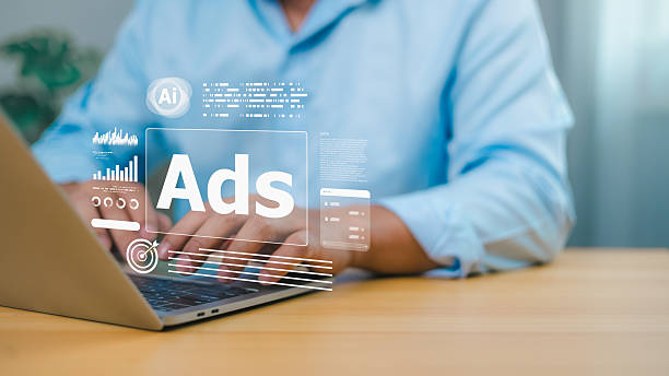 istock AI digital advertising and data analytics concept with businessman typing on laptop 2223811413