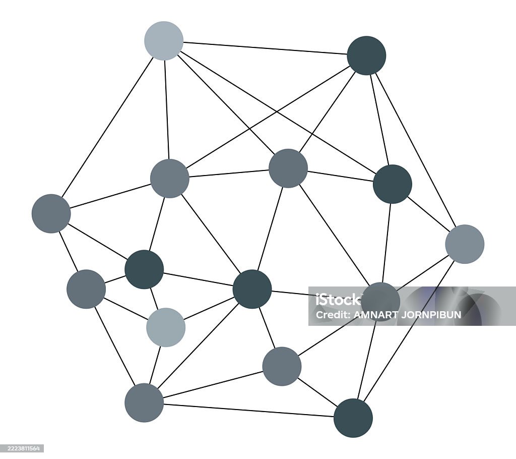 Abstract Network Structure Abstract Network Structure With Nodes And Connections Representing ...