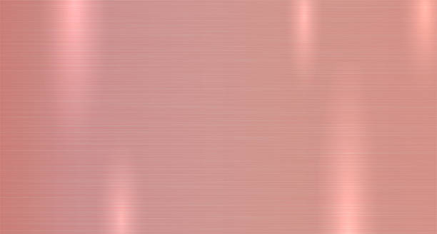 istock Polished rose gold metallic background. Brushed pink aluminum texture. Shiny metal striped surface with glowing effect for modern industrial design 2223811944