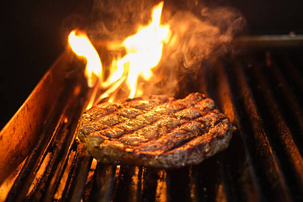 istock Tenderloin Ssteak on BBQ Grill with Fire Flames 2223818760