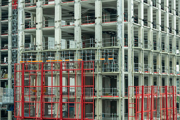 New building construction, Building Exterior