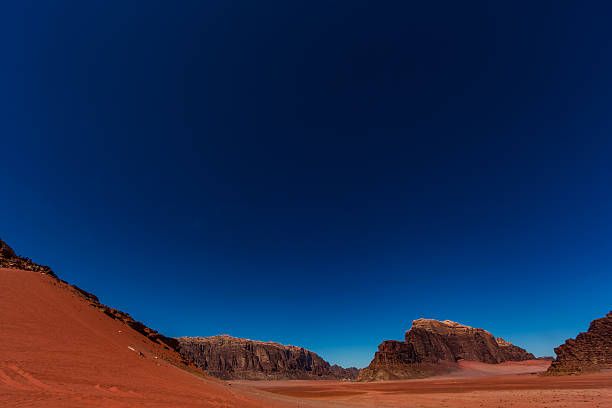 istock Tourists Walking on Red Sand Dune in Wadi Rum 2223828057