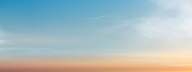 istock Sunrise Sky in Yellow,Blue color over Sea Beach in Morning,Panoramic Sunset Sky,Cloud Background,Vector Summer Nature Orange,blue Sky on Spring,Horizontal Cartoon Autumn Landscape with sunlight,cloud 2223829857