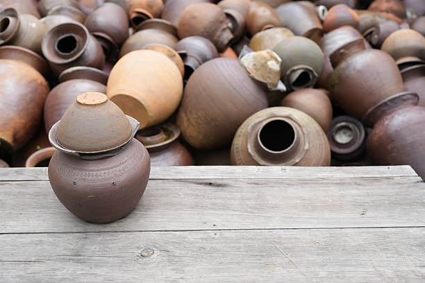 Old Ceramics pottery jars field