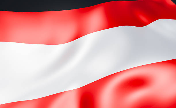 istock Close up waving flag of Austria. 2223846030