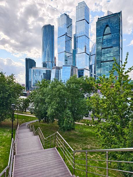 Part of the Moscow International Business Center, commonly known as Moscow City, a prominent commercial and residential district in Moscow, Russia.