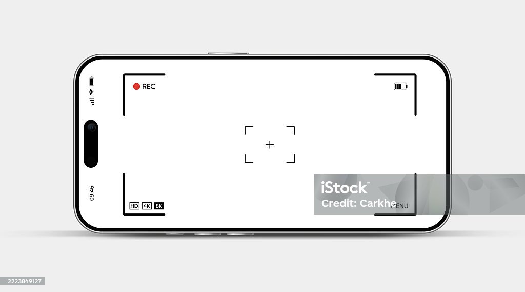 Smartphone Camera Interface Design Grid Ui Buttons And Controls In High ...