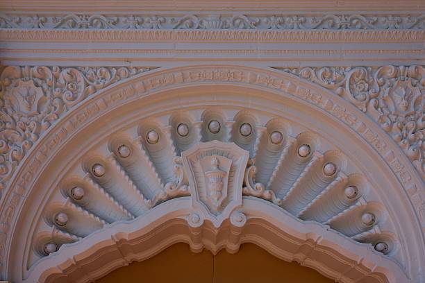 istock Plaster radius medallion over the doorway 2223852576