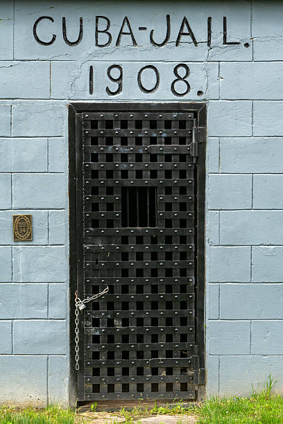 The historic 1908 Cuba City Jail. located on Route 66 in Cuba, Missouri