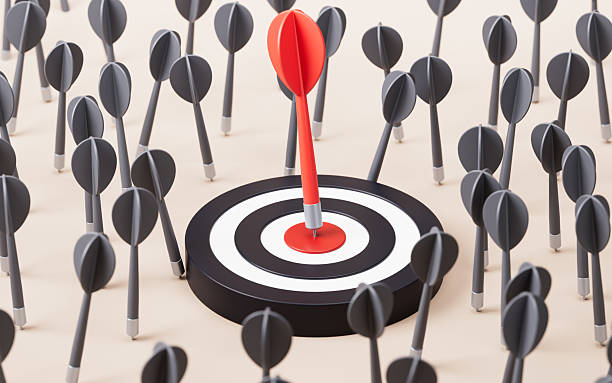 istock Target center and arrow with business target concept, 3d rendering. 2223857903
