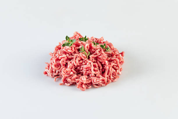 istock Fresh ground pork isolated nature background with clipping path 2223873076