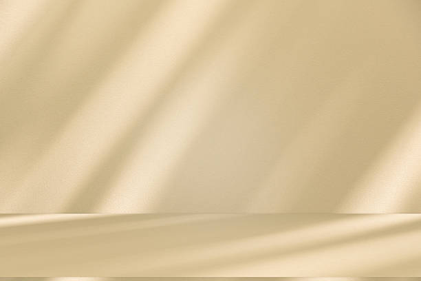 istock Studio style background wall decoration presentation uses white and beige tones. with shadows cast from a nearby window, concept creating a decorative 2223875831