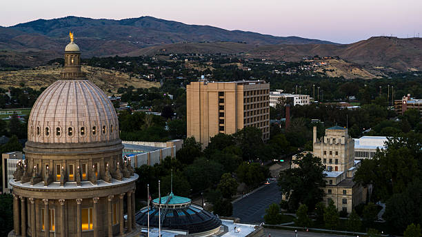 istock Boise cityscape with Idaho State Capitol and mountain backdrop. 2223877724