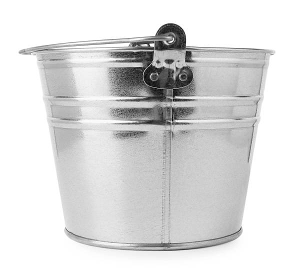 istock One shiny metal bucket isolated on white 2223878450