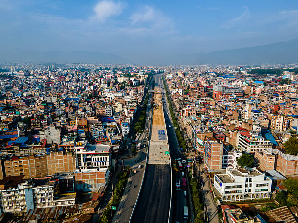 istock Drone view of Gwarko overpass in Lalitpur, Nepal. 2223887363