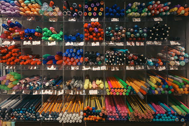 istock Multi-colored felt-tip pens and wooden pencils 2223890421