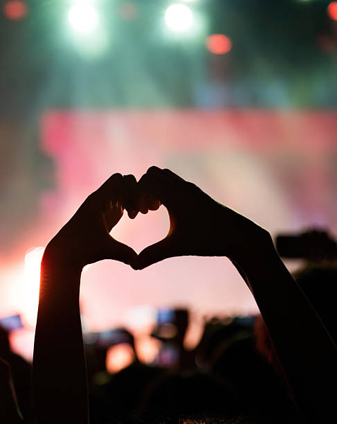 istock Hands making heart shape at music festival 2223890467
