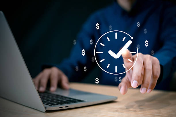 istock Time management project planning , Business and production improvement by time and resource planning for more profit. 2223890743