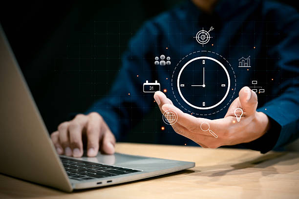 istock Time management project planning , Business and production improvement by time and resource planning for more profit. 2223890744