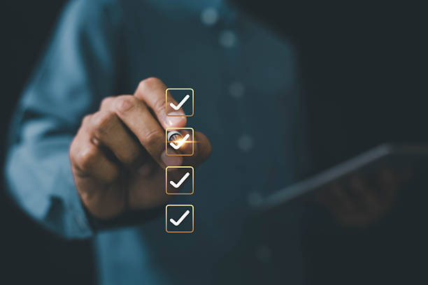 istock Digital and smart checklist document concept . businessman using  Online survey filling out, digital form checklist . 2223890784