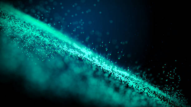 istock A mesmerizing abstract background featuring a swirling cloud of glowing teal particles against a deep, dark green backdrop, evoking a sense of digital technology, space, or energy. 2223893721