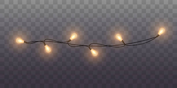 istock Christmas yellow glowing garland.For new year and christmas. light effect. 2223895064