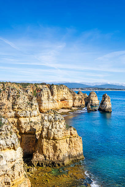 istock Rocky coastline in the Algarve (Portugal) 2223895108