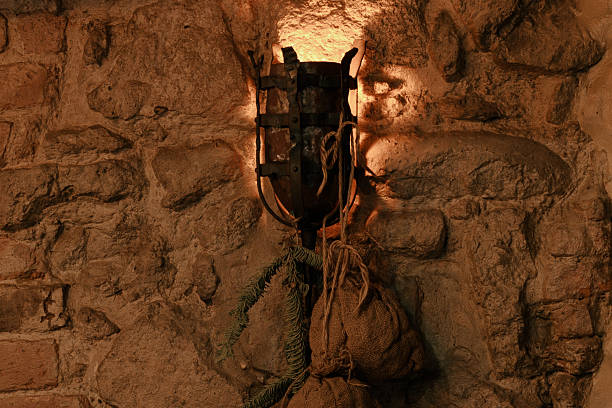 torch fire light dungeon stone wall ancient background fantasy background aesthetic concept underground indoor space