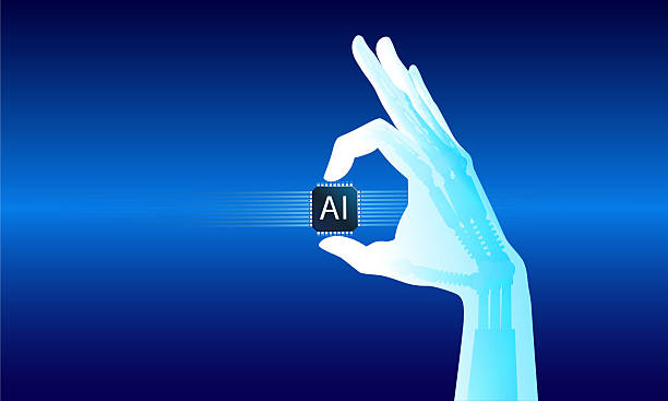 istock Futuristic Industrial Robot Arm in Smart Factory Concept 2223897633