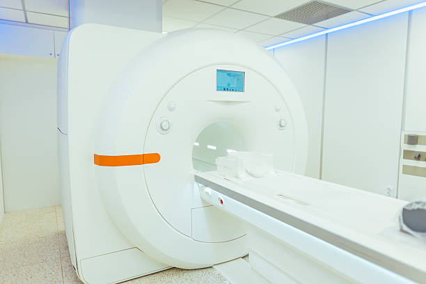 Modern MRI Scanner in a Medical Imaging Room for Diagnostics