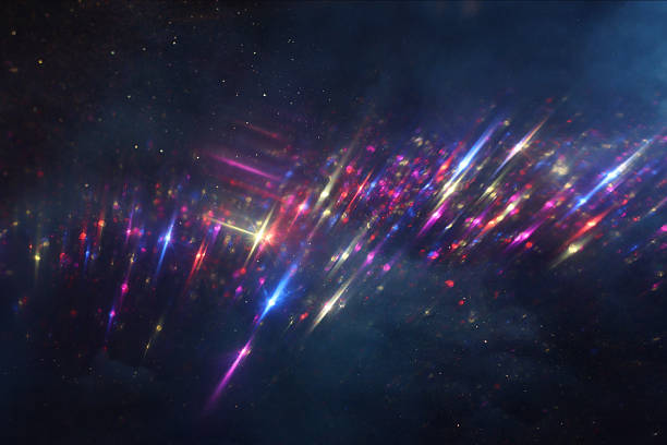 Background of colorful lens flare lights. Abstract image