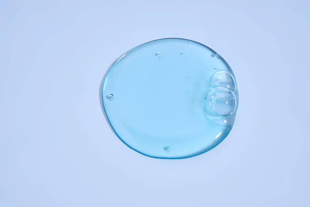 istock The texture of blue shampoo with bubbles. 2223904946
