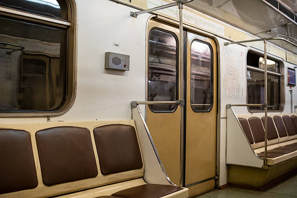 istock Quiet Subway Interior Showing Empty Seats and Doors in an Urban Transportation System During Off-Peak Hours in the City 2223911974