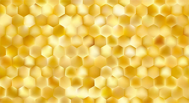 istock Golden abstract hexagon mosaic background. Glowing gold honeycomb 2223915176
