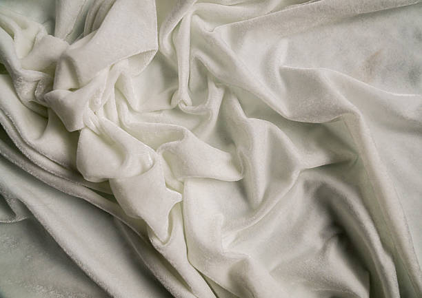 istock Soft White Fabric with Texture and Folds 2223925555