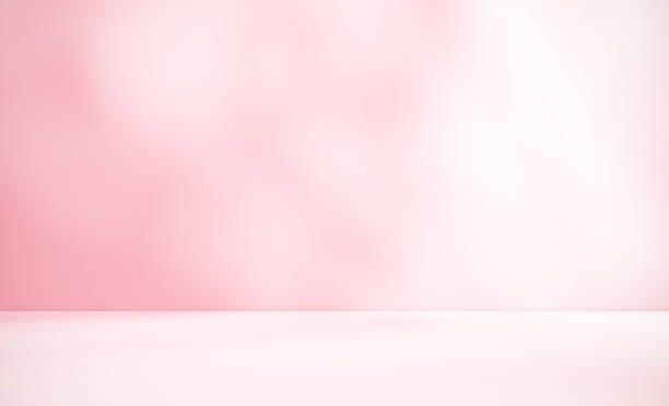 istock Empty pink colour room studio with sunlight effect shadow on the floor and wall for product presentation. 2223927707