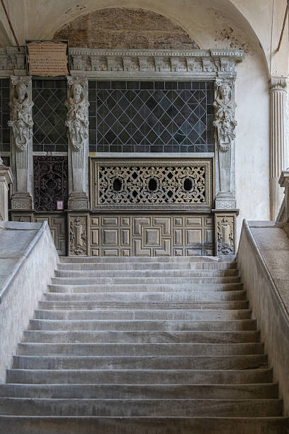 istock Ornate Historical Architecture Interior With Stone Stairs and Decorative Facade 2223931267