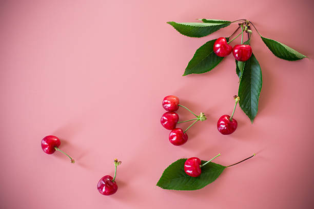 istock Juicy ripe cherries close-up view from above 2223932474
