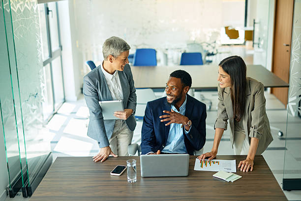 istock Business team discussing strategy during a meeting in a modern office 2223934536