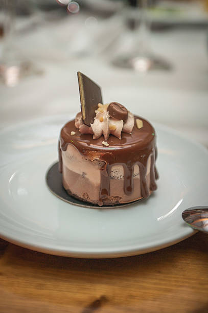 istock Mini wedding cake with chocolate frosting 2223941974